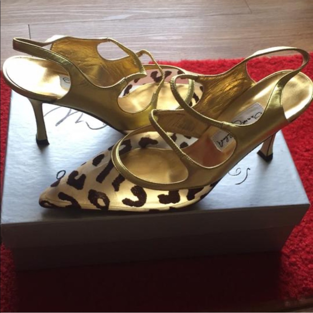 Manolo Blahnik Leopard Mesh Print Shoe - image 3